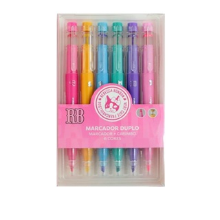 Marca-Texto Rebecca Bonbon Estampes de Paris C/ Carimbo C/6 Cores RB1405 em Oferta na Shopee