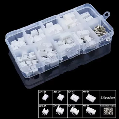 Kit 230 Pçs Terminal Conector de passo macho e fêmea kit xh2.54 2p 3p 4p 5 pinos 2.54mm MELHOR PREÇO