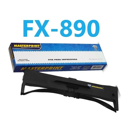 Fita Matricial Preta para Impressora Epson FX 890 FX890 FX-890 LQ 590 LQ590 LQ-590 - Masterprint - Várias Quantidades