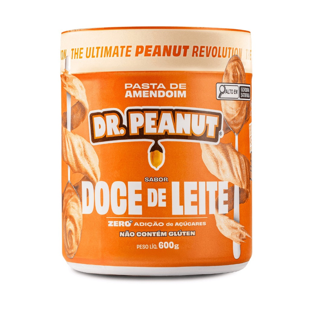 Pasta De Amendoim Com Whey Protein Dr. Peanut Sabor Doce De Leite 600g