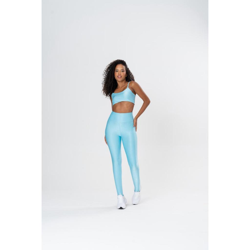 Conjunto de Academia Fitness Top e Legging Compressivo Sem Transparência Barato Marrom Preto Azul