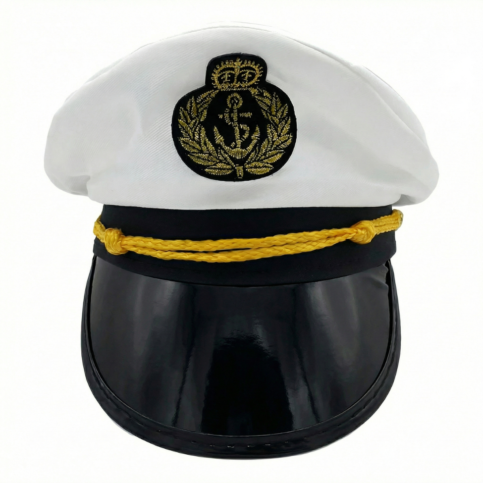 Quepe Marinheiro Chapeu Capitao Boina Ancora Naval Fantasia Carnaval Festa Cosplay Bloco Folia