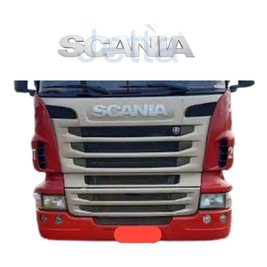 Emblema Letreiro Da Grade Scania S5 G/r Cromado Após 2010