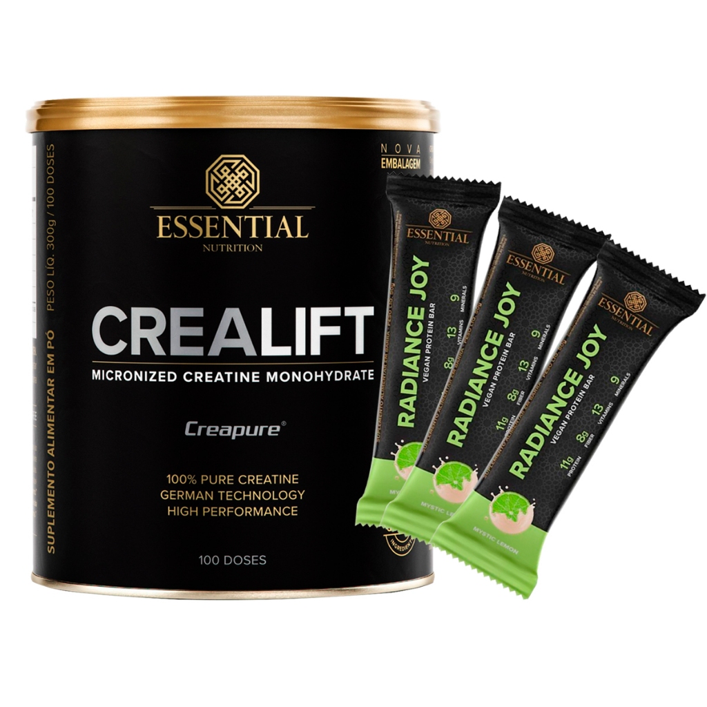 Creatina Crealift Creapure Essential 300g Creatine Ganhe Brinde