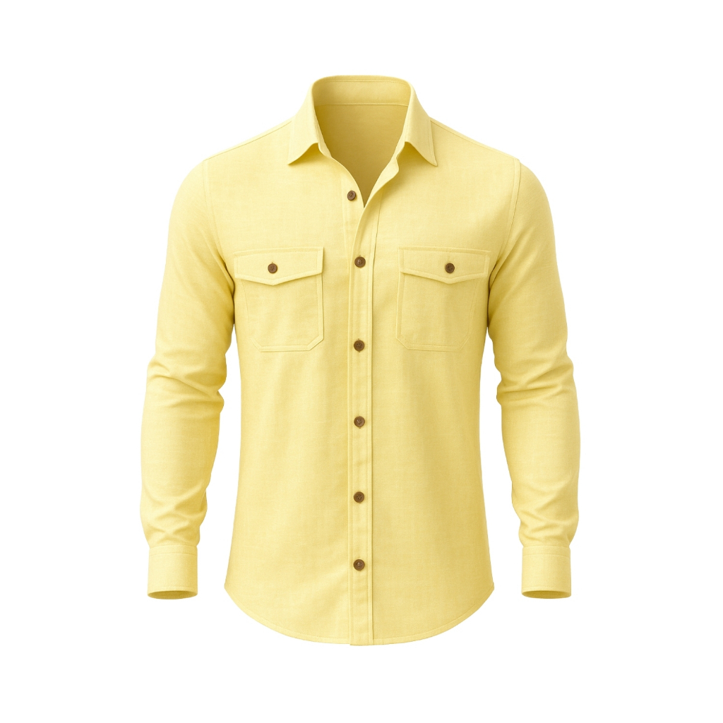 Camisa Tipo Linho Manga Longa Masculina Slim Casual Sofisticada Premium Social Moda Elegante Moderna