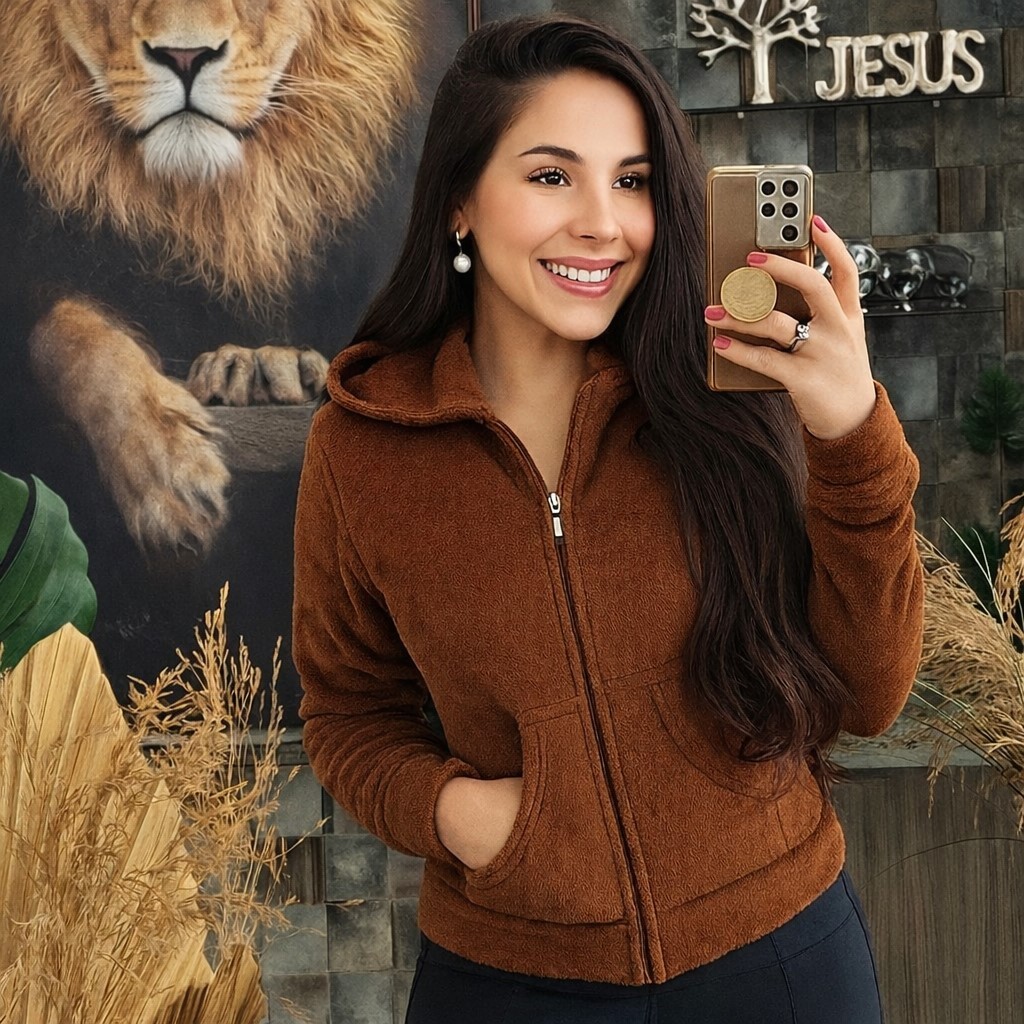 Casaco Feminino Blusa com Zíper e Capuz de Pelinhos felpuda ultra soft em Oferta na Shopee