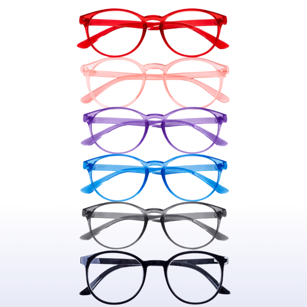 Óculos com Grau para Leitura / Trabalho / Descanso Unissex Redondo - Escolha a Cor e o Grau de 0.5 - 5.0 em Oferta na Shopee