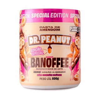 Pasta De Amendoim Com Whey Protein Dr. Peanut Sabor Banoffee 600g em Oferta na Shopee