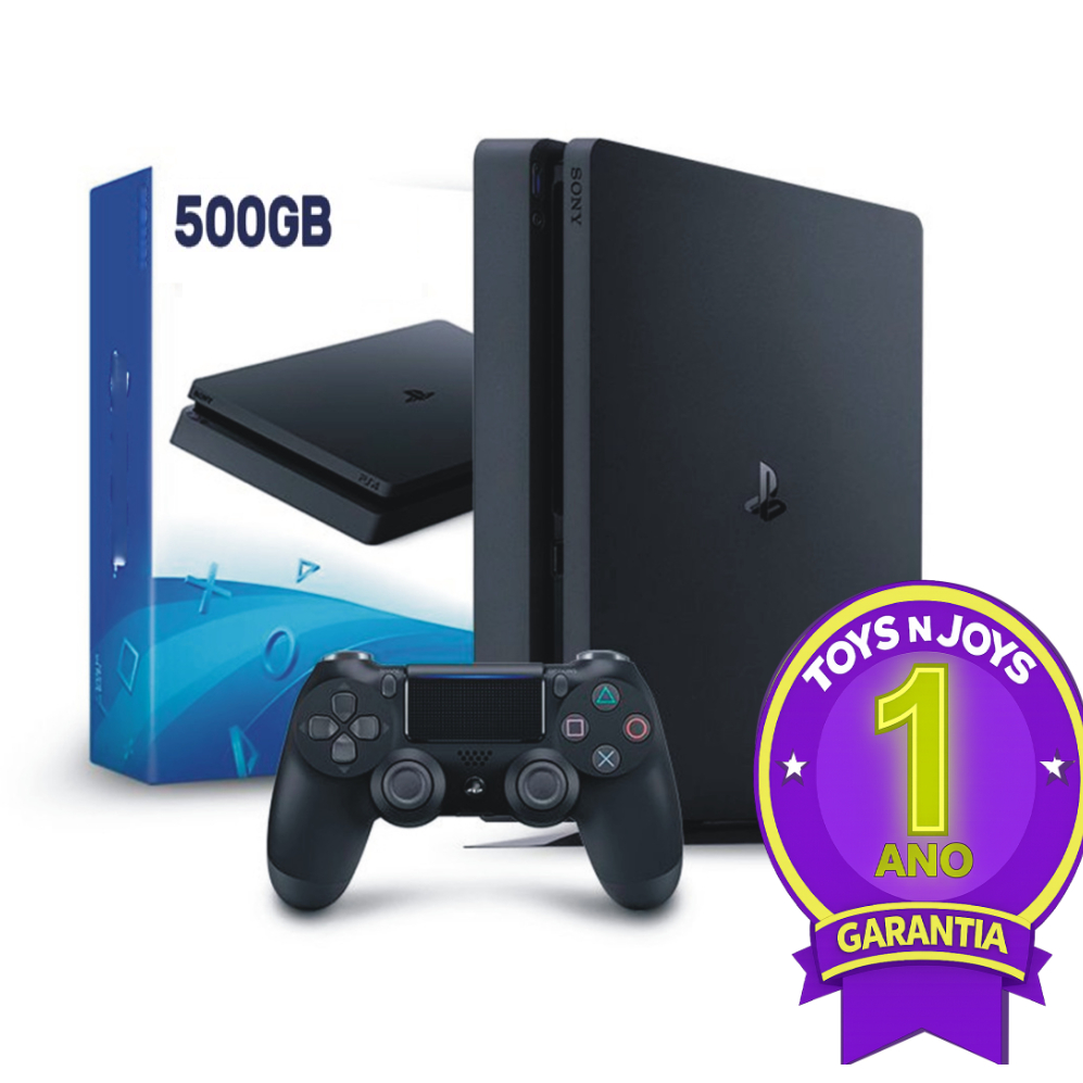 PS4 SLIM 500GB + JOGO + 01 ANO DE GARANTIA + NOTA FISCAL