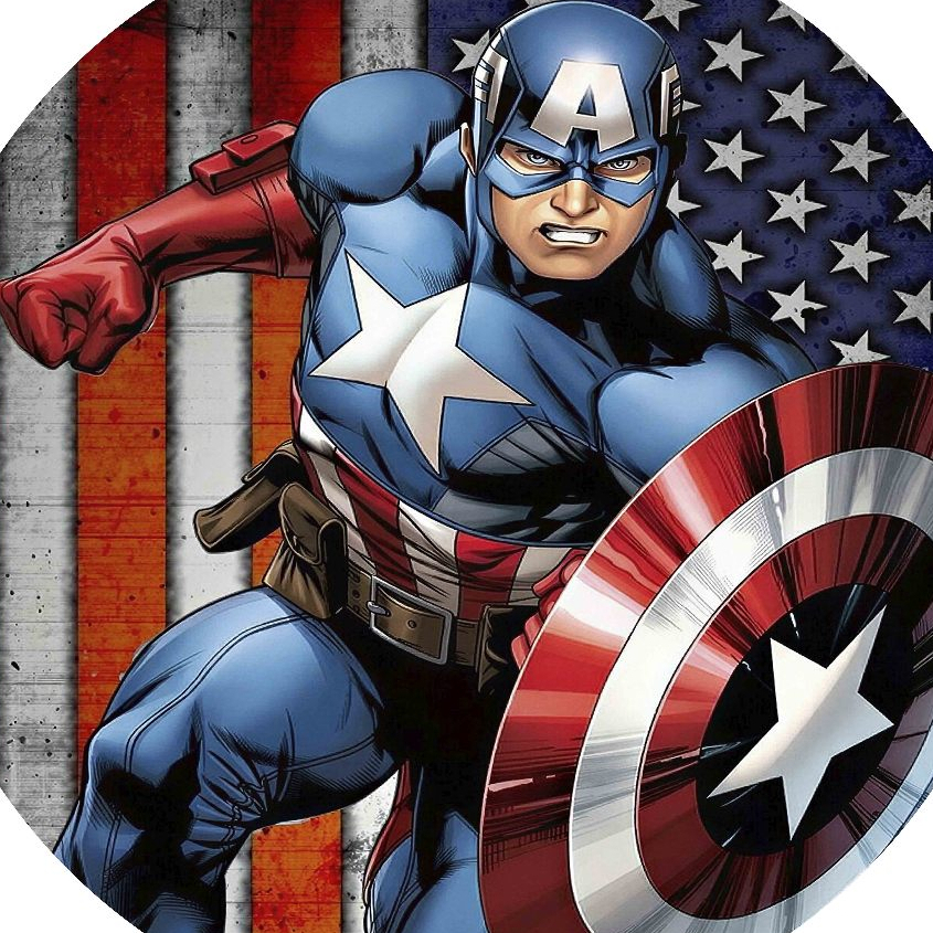 PAINEL REDONDO 50X50/VINGADORES/HOMEM ARANHA/HULK/CAPITAO AMERICA/HOMEM DE FERRO ACOMPANHA BASE MDF E HASTE FLEXIVÉL