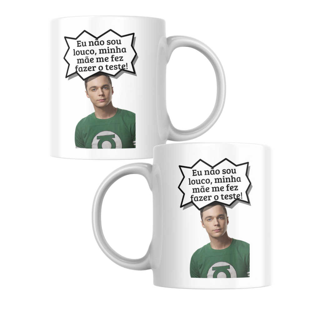 Caneca The Big Bang Theory - Sheldon Cooper - Eu não sou louco - 325ml - Cerâmica