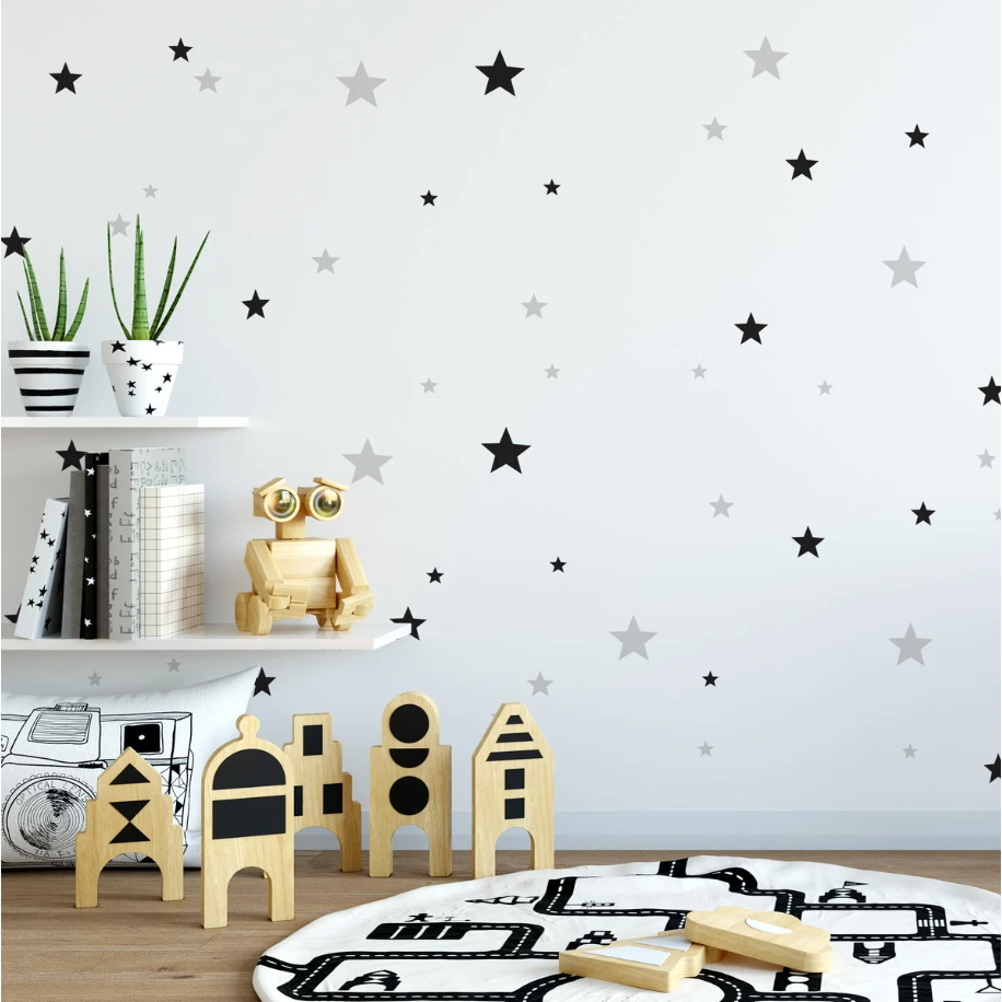 124 Adesivos Estrelas para Parede | Decoração Quarto Infantil | Papel de Parede Estrelado