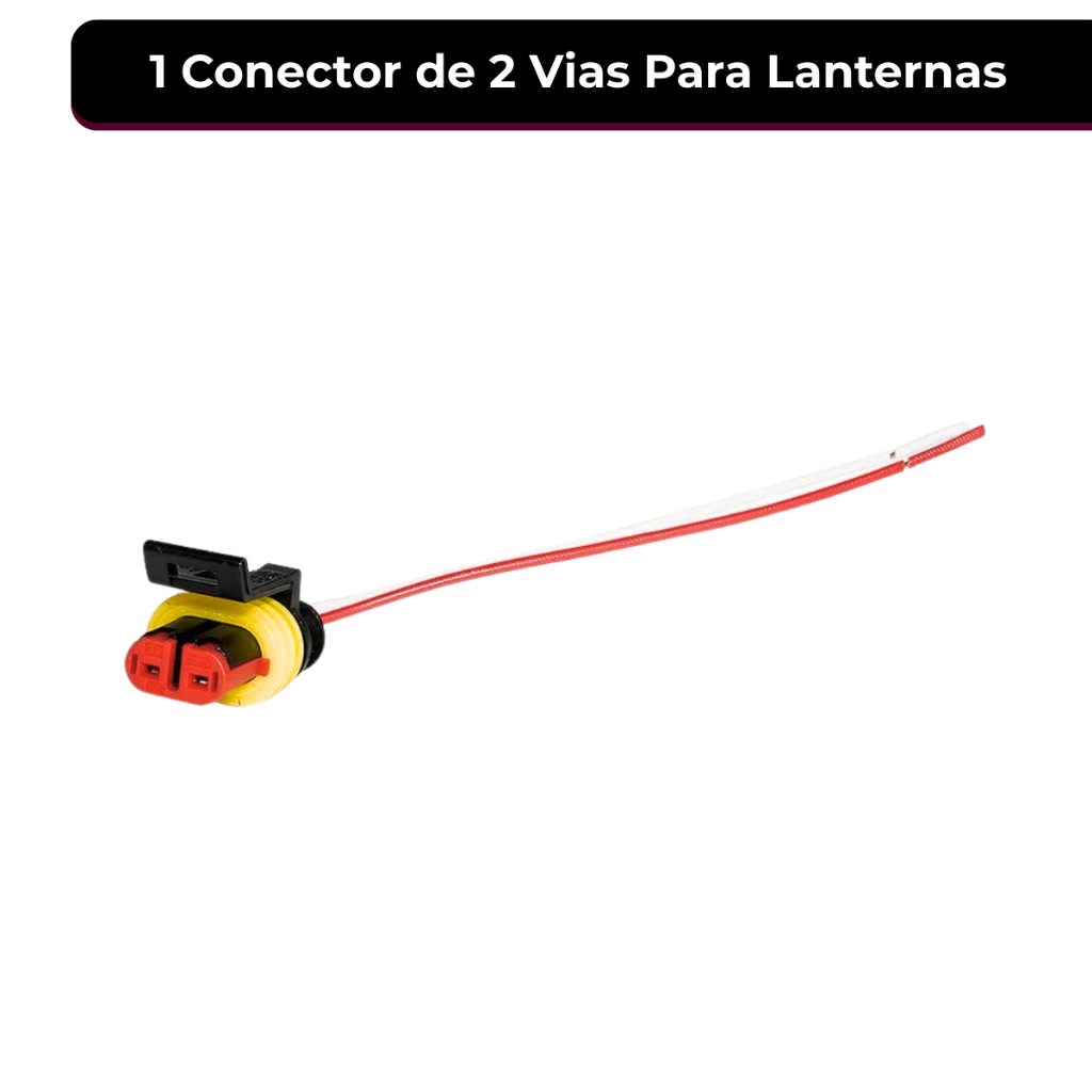 Kit 1/2/5/10/20 Conector Chicote Lanterna Led Lateral Carreta 2 Vias Universal Bobina Ignição Palio
