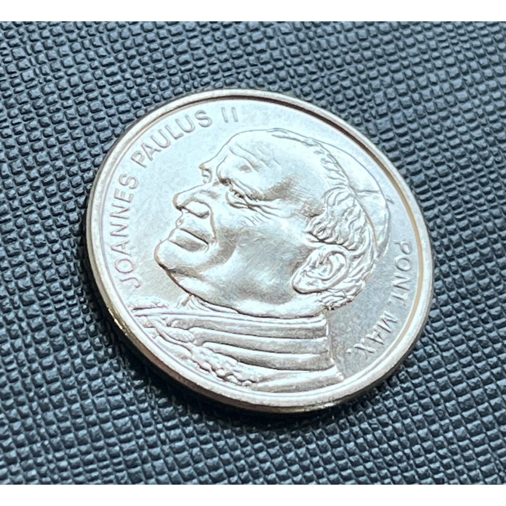 Medalha Comemorativa Flor de Cunho (27,2mm e 7g) da Visita do Papa João Paulo II ao Brasil 1991. Item de Coleção Escasso