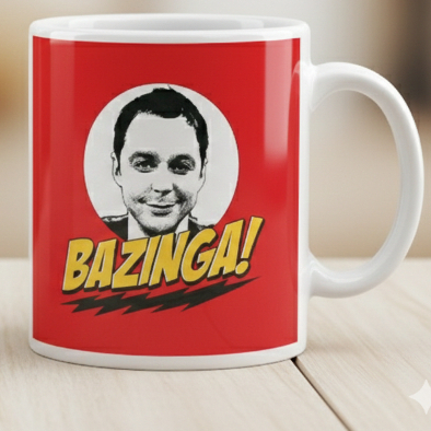 Caneca Bazinga Sheldon Cooper - Série The Big Bang Theory - 325ml - Presente Geek