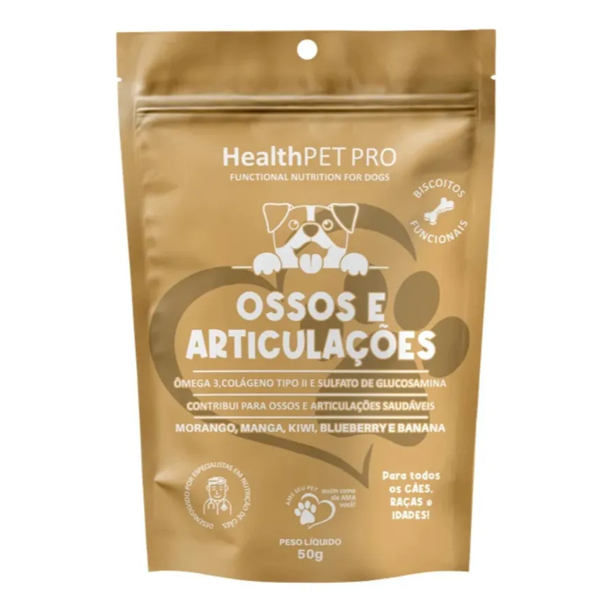 Biscoito Para Cães Health Pet Pro Ossos E Articulações 50g