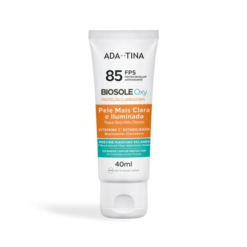 Protetor Solar Clareador Ada Tina Biosole Oxy FPS 85 40ml