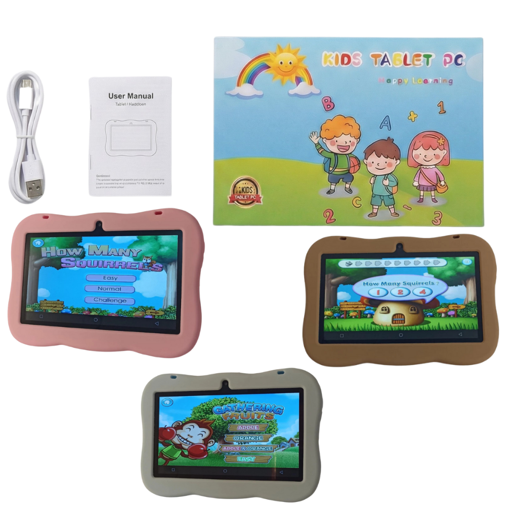 Tablet Infantil com Controle Parental  Wi-Fi Tela Touch Karaokê e Apps Educativos Filtro de Sites