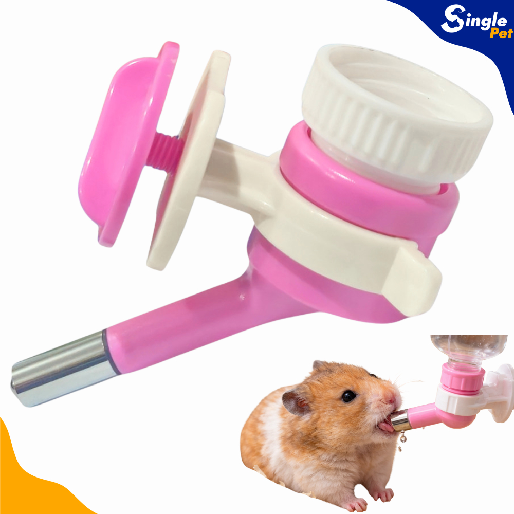 Bico de Bebedouro Acoplável Automático Rosa para Hamsters e Roedores - Savana Pet