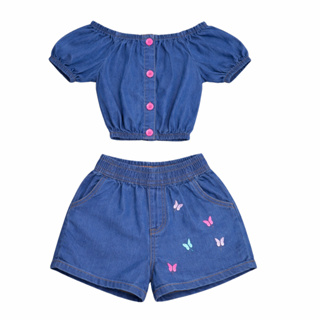 Conjunto Short Jeans Menina Blogueirinha  Kids Moda Infantil em Oferta na Shopee