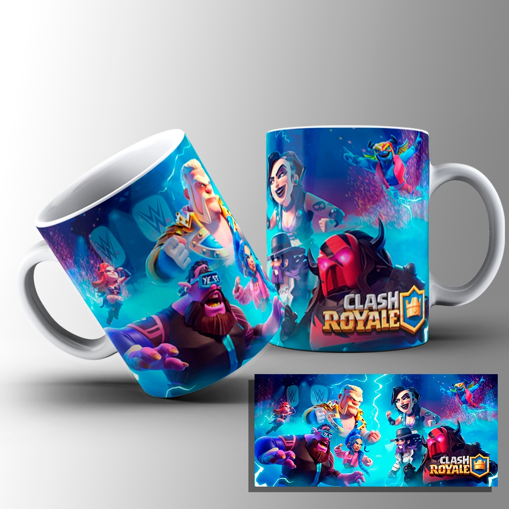 Caneca Clash Royale Jogo Mobile Presente Gamer Seu Jogo Favorito no Café Personalizada Porcelana ou Plástico