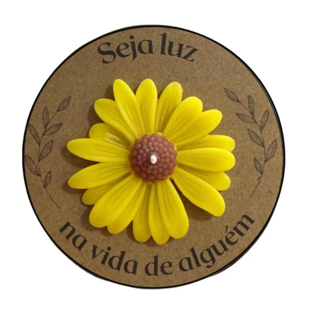Kit 160 Girassóis Vela Aromática cartão personalizado | lembrancinha maternidade, casamento, batizado, aniversário