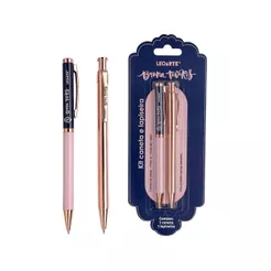 Kit Office Bruna Tavares Blister com 1 Caneta e 1 Lapiseira LeoArte Leonora Papelaria Criativa