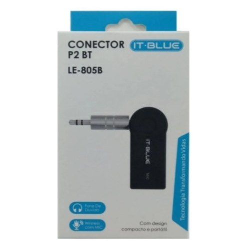 Adaptador Receptor Bluetooth Auxiliar Usb P2 Som De Carro