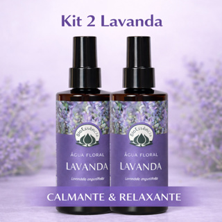 Kit 2 Água Floral Lavanda Hidrolato Ambiente Bioessencia 200ml Calmante Natural para Pele e Ambiente em Oferta na Shopee