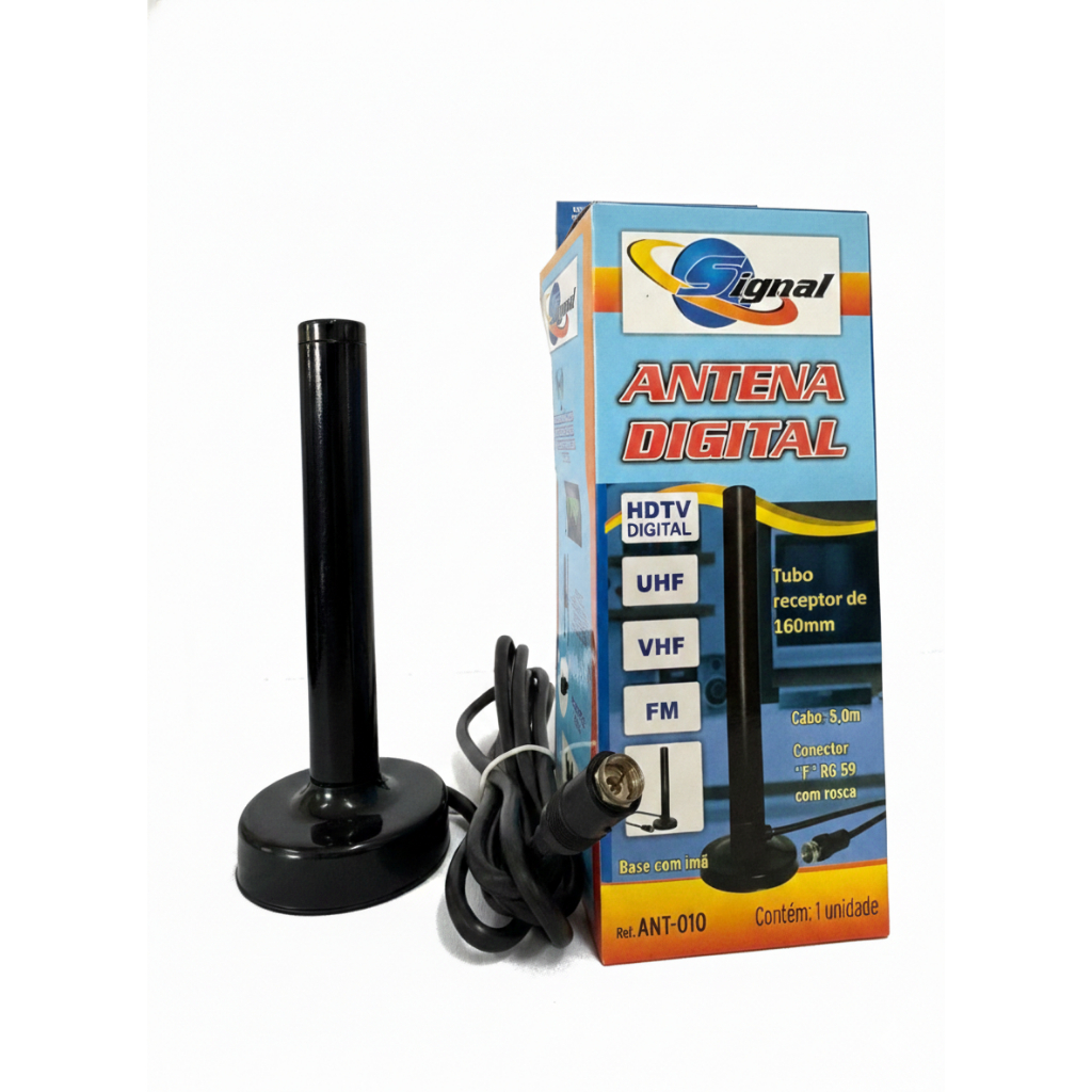 ANTENA DIGITAL INTERNA E EXTERNA CABO 5 METROS HDTV TV UHF FM COM BASE IMÃ ANTENA DIGITAL INTERNA E EXTERNA CABO 5 METROS HDTV TV UHF FM COM BASE IMÃ