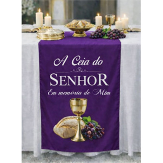 CAMINHO PARA MESA DE SANTA CEIA OU PULPITO  0.60 MCX1.60CM/VARIAS CORES em Oferta na Shopee