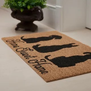 capacho tapete porta fibra natural de coco promocao