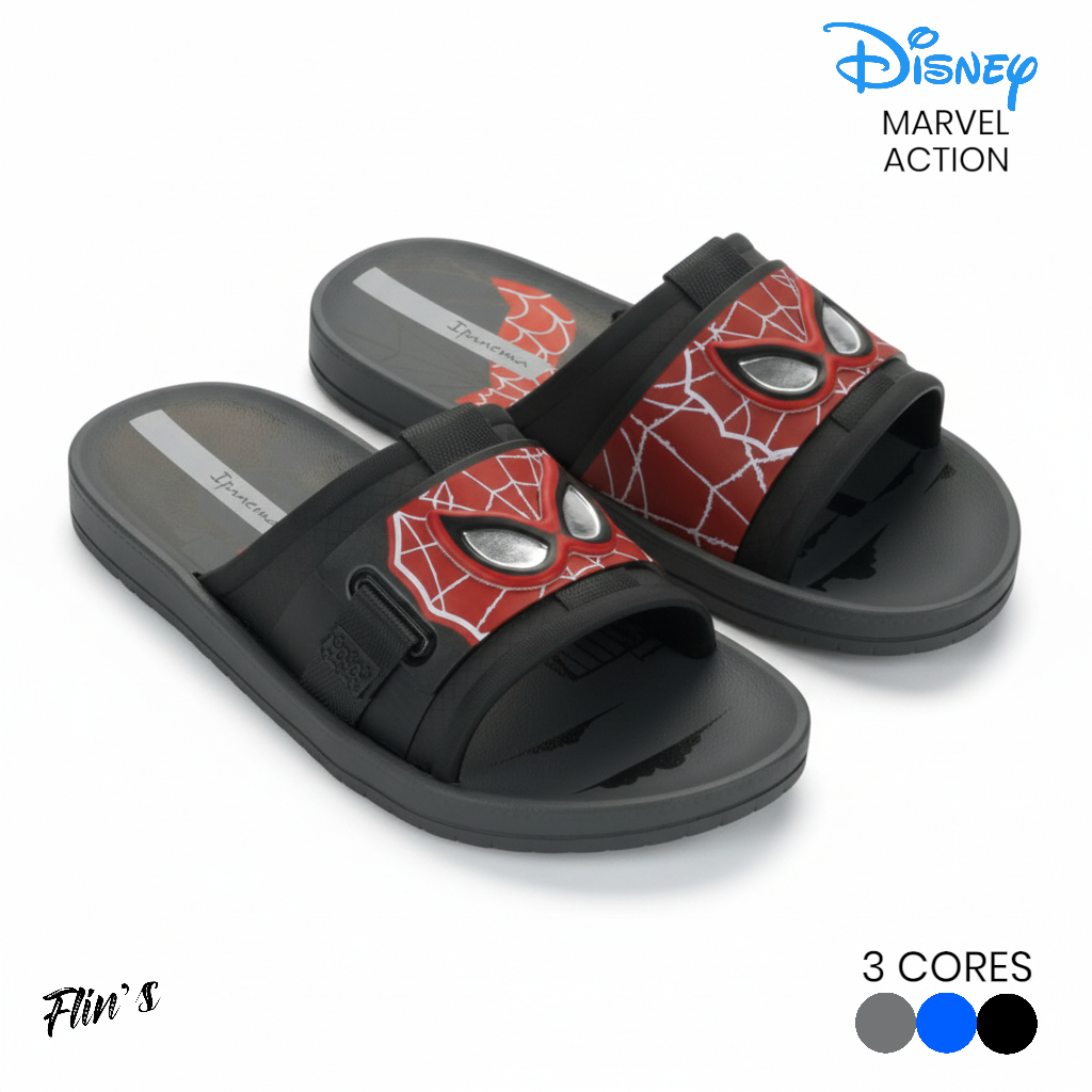 Chinelo Infantil Ipanema Spider-Man Marvel Action Menino - Slide Super-Herói