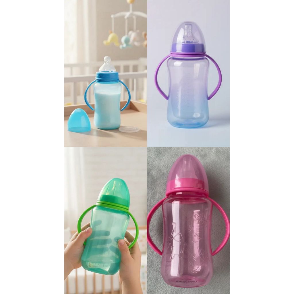 Mamadeira Gorduchinha 330ml Color Com Alça (4597) em Oferta na Shopee