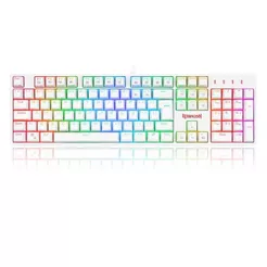 Teclado Mecânico Redragon Surara Pro Óptico Switch Blue RGB C/Fio Branco