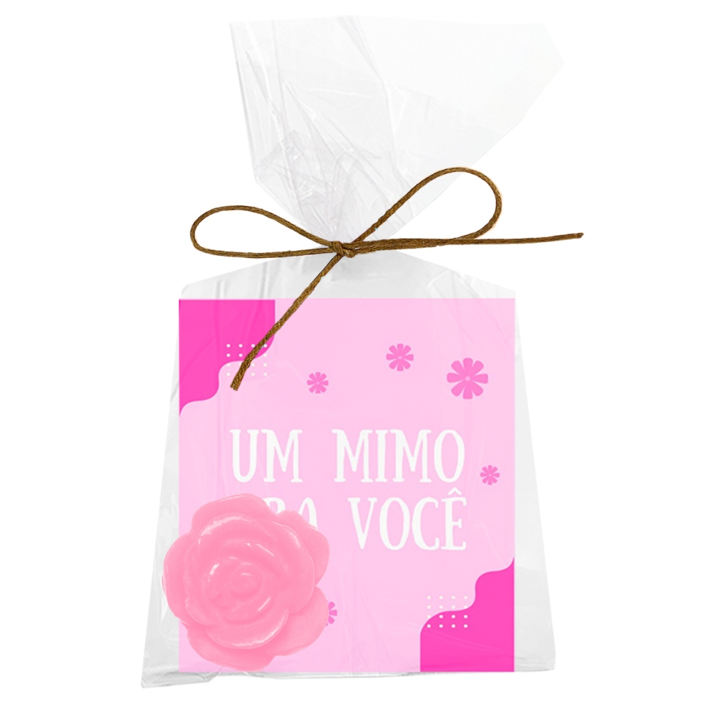 KIT 10, 15, 25 OU 30 UN Lembrancinhas MINI ROSA Sabonetinhos Perfumado TAG Mimo Cliente, Loja, Salão em Oferta na Shopee