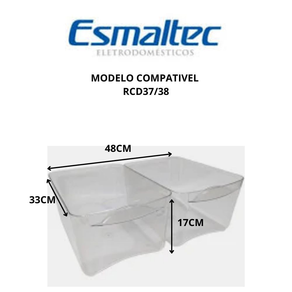 par gaveta de legumes geladeira esmaltec RCD 37-38 (2 unidades)