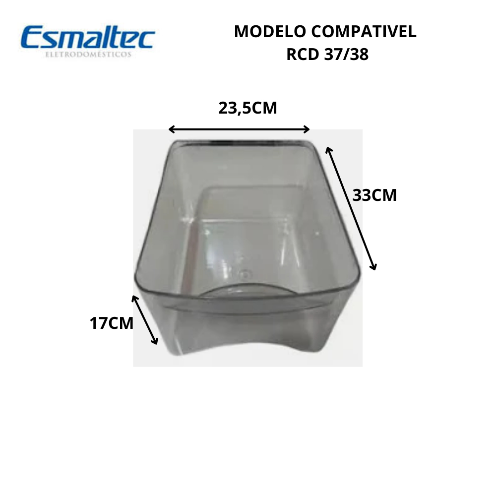 gaveta de legumes geladeira esmaltec RCD 37 - 38 (unidade)