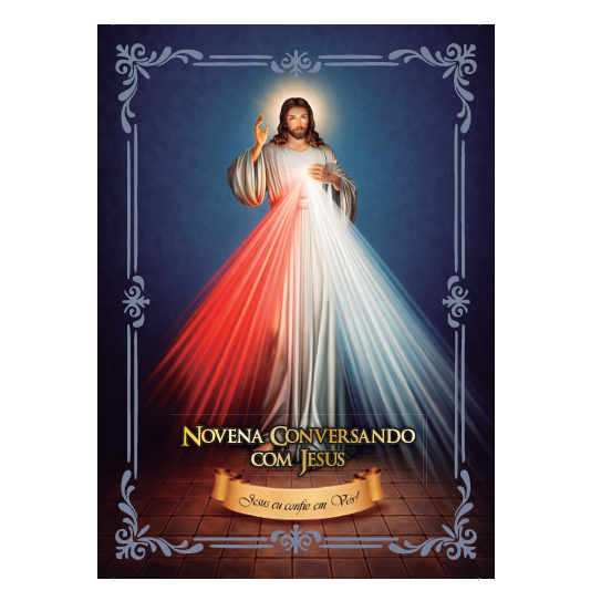 Santinhos Santo Com Oração De Novena Conversa com Jesus