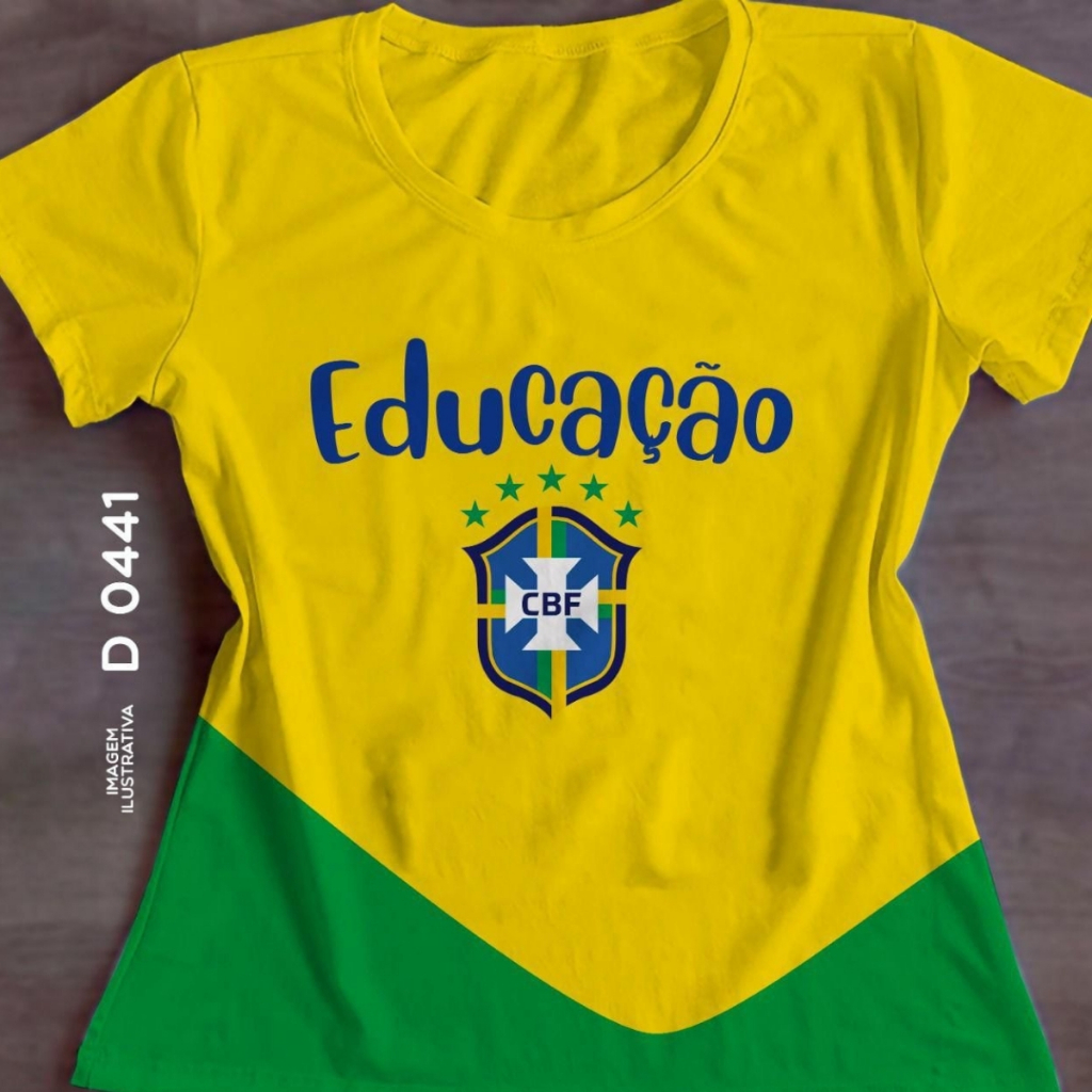 Camisa Seleção Brasileira Personalizada Professora Educação em Oferta na Shopee