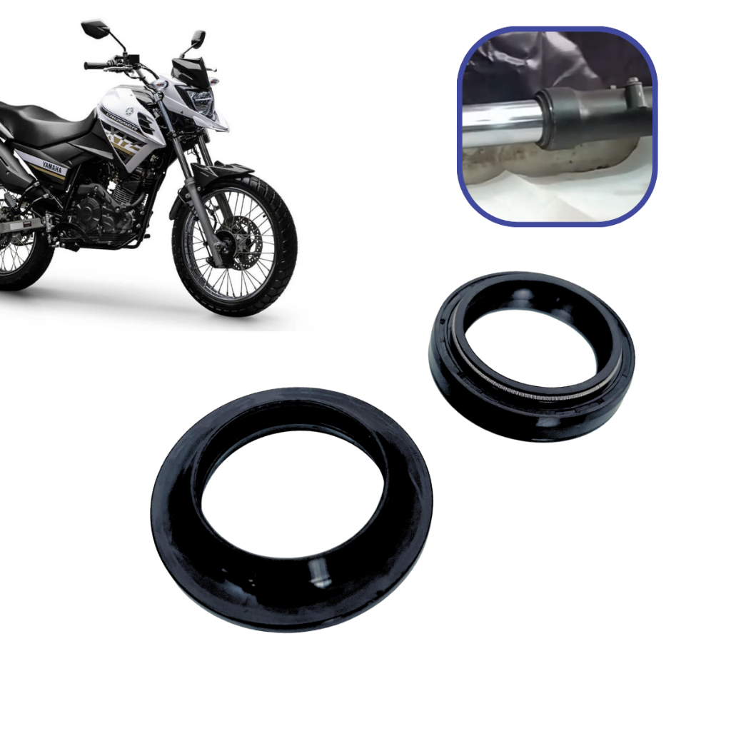 Retentor Bengala + Guarda Pó para Moto Yamaha XTZ CROSSER 150 2014 A 2021