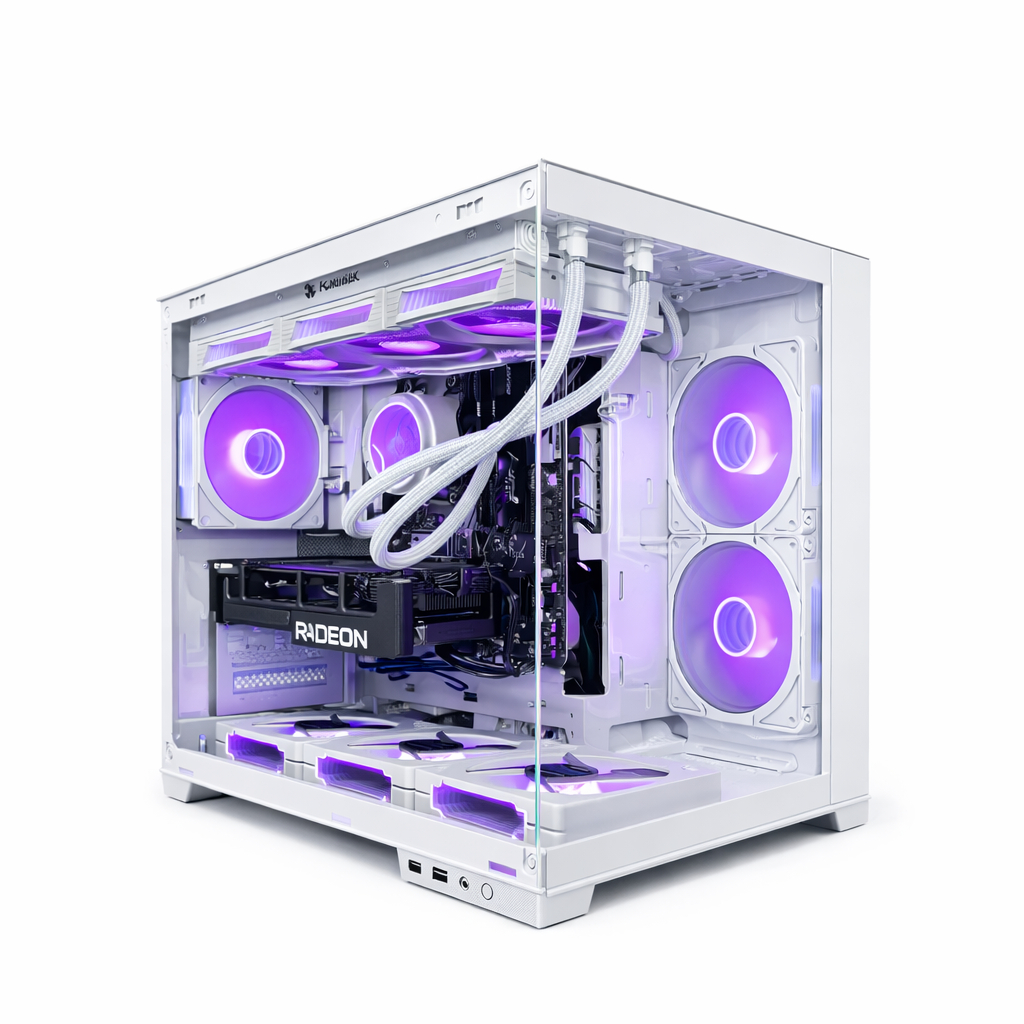 PC Gamer Satoru Gojo Ryzen 7 5700X | RX 9060 XT 16GB | 32GB RAM | NVMe 1TB | Water Cooler 360mm | Windows 11 Pro