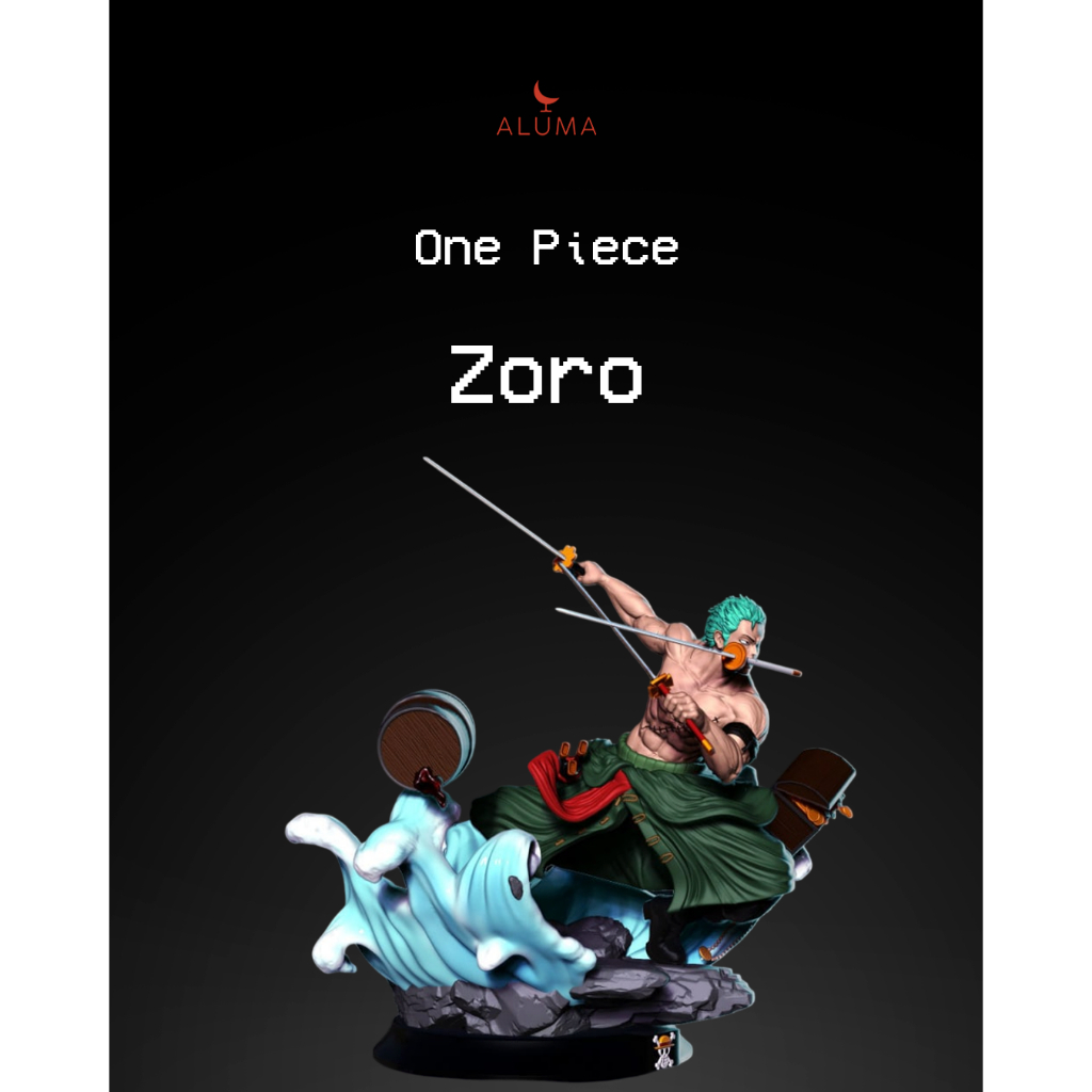 Boneco Roronoa Zoro One Piece em Resina | Action Figure Colecionável | 10cm ou 15cm | Decoração Anime