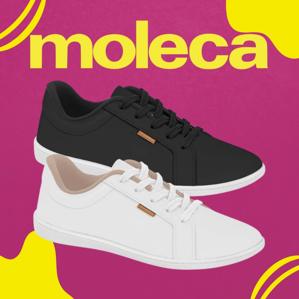Tênis Moleca Casual Feminino Básico Conforto Clássico Dia A Dia | Lançamento ! | Original Moleca ! em Oferta na Shopee