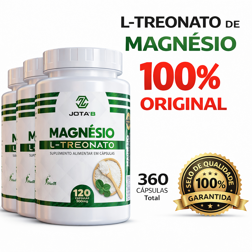 Treonato de Magnésio em Cápsulas  L - Treonato JOTA`B
