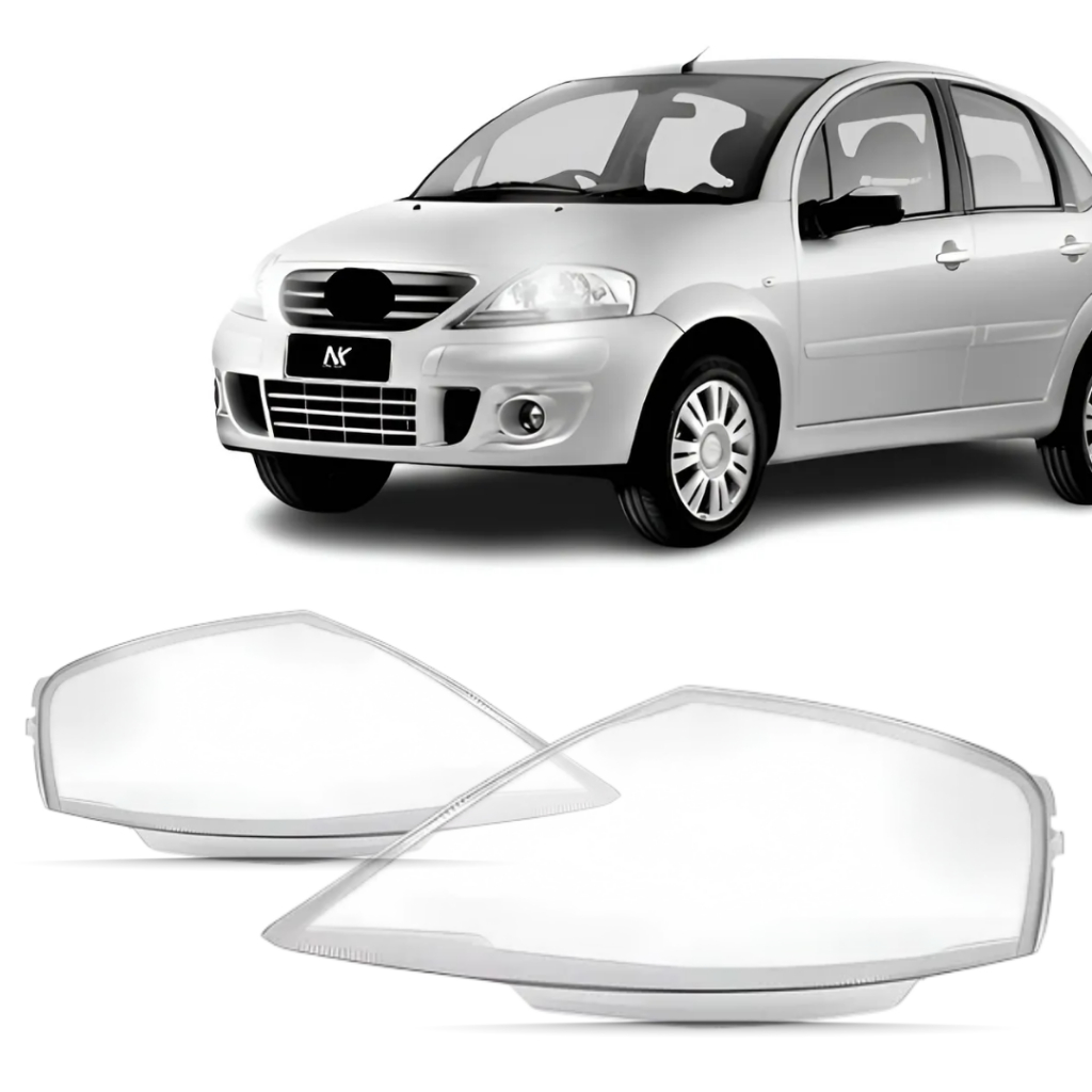 Par/Un Lente Farol C3 2003 2004 2005 2006 2007 2008 2009 2010 2011 2012 PRINCIPAL FAROLETE MICA ACRILICO POLICARBONATO em Oferta na Shopee