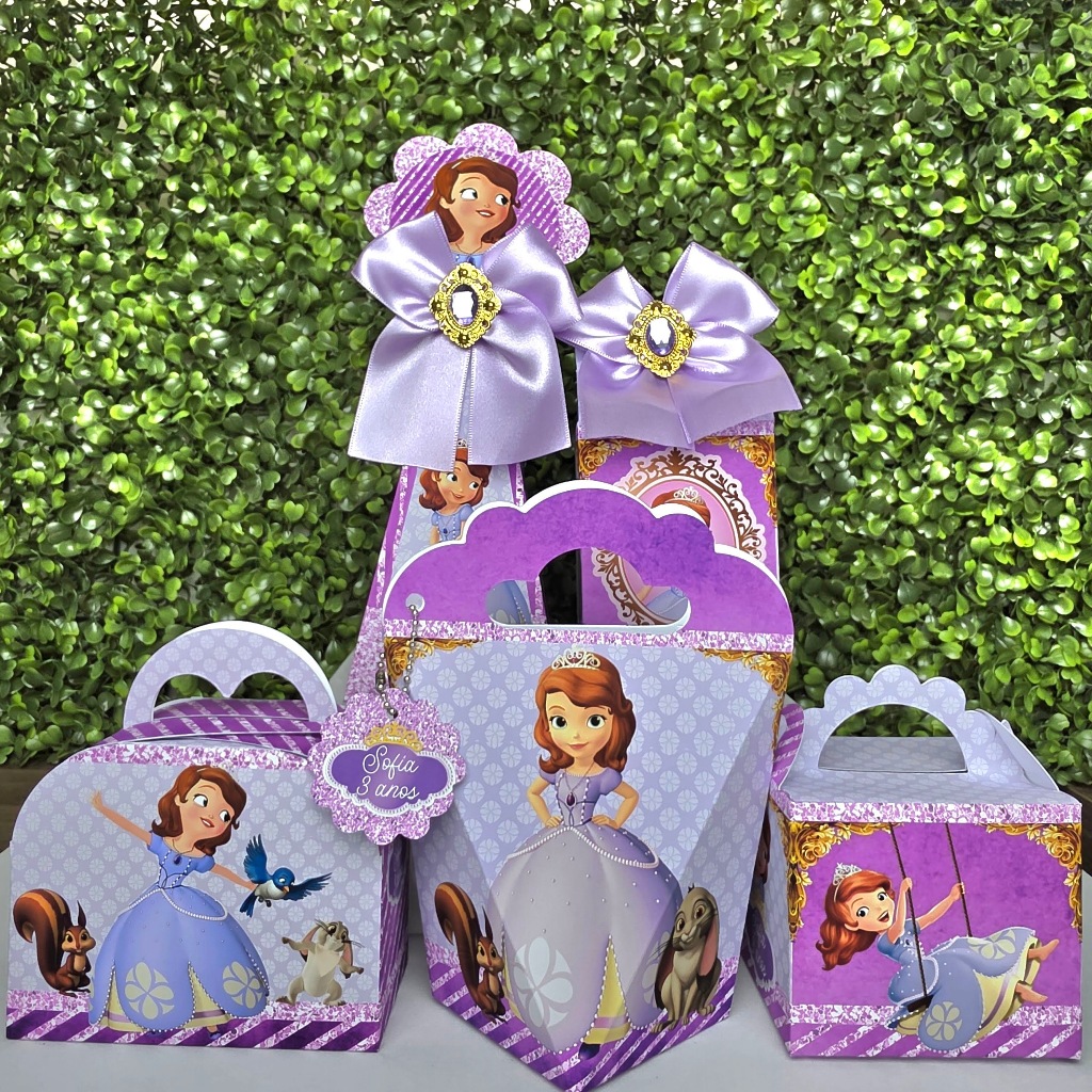 Kit Caixa Montada PRINCESA SOFIA - Personalizados - Festa infantil - Aniversário - Lembrancinha