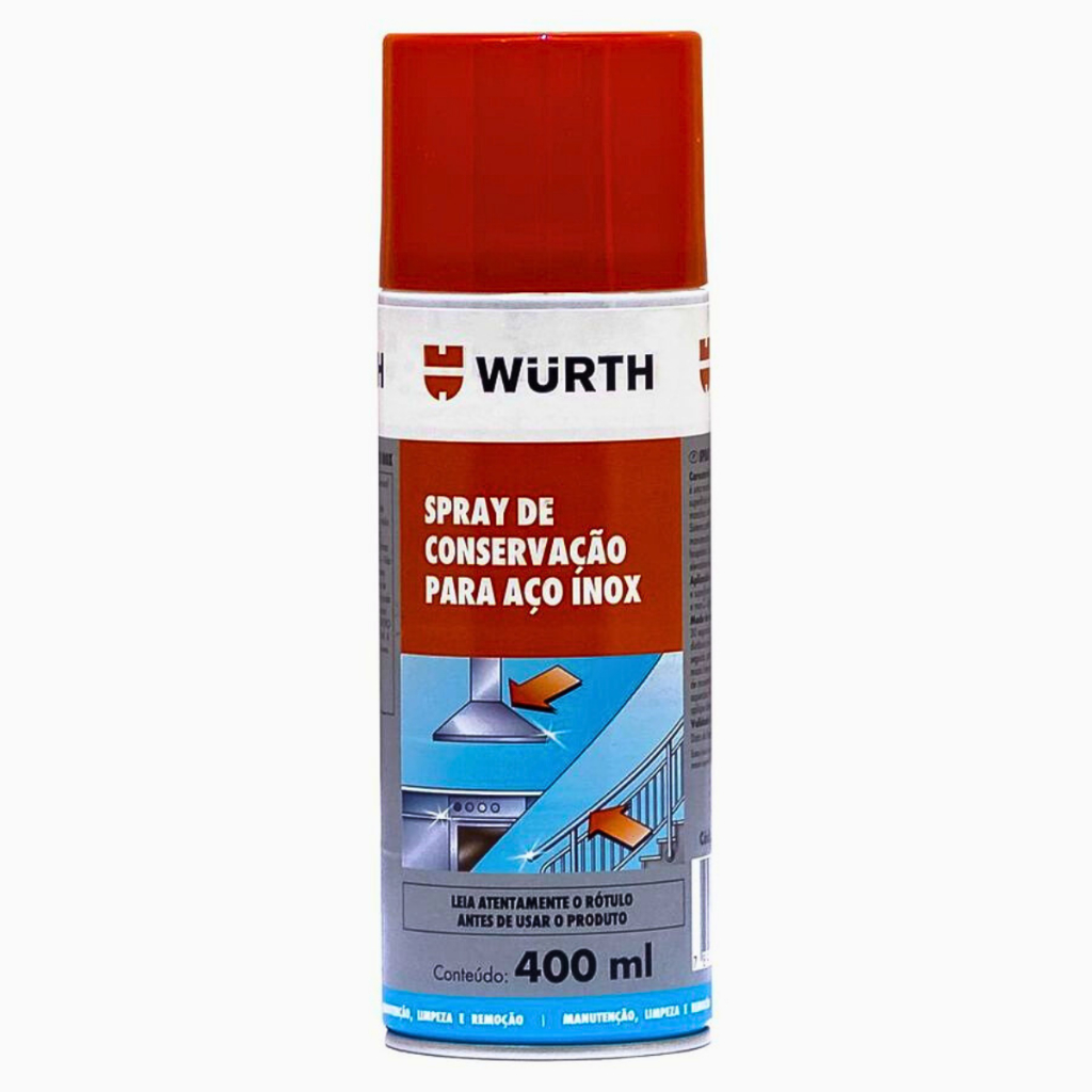 Limpa Inox Spray Para Manutenção De Aço Inox Limpa e Conserva Wurth 400ml