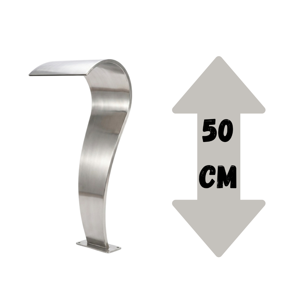 CASCATA DE PISCINA INOX NAJA PEQUENA UNIVERSAL MODERNA - 50 CM