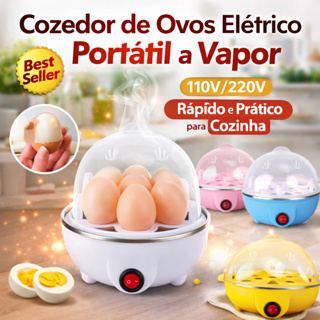 Cozedor de Ovos Elétrico Portátil a Vapor 110V/220V Rápido e Prático para Cozinha em Oferta na Shopee